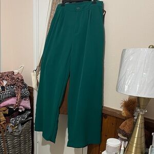 Haute Monde Teal Wide Leg Pants